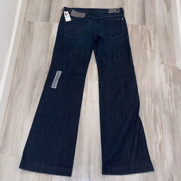 7 For All Mankind Dojo Flare, Blue 7 Pocket, Made in USA, 31x34, NWT $229 MSRP - Picture 9 of 13